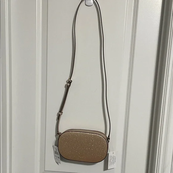 Kate Spade Elegant Gold Crossbody Bag glitter. NWT - Picture 1 of 9